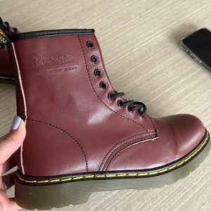 Brand new Dr. Martin boots in maroon